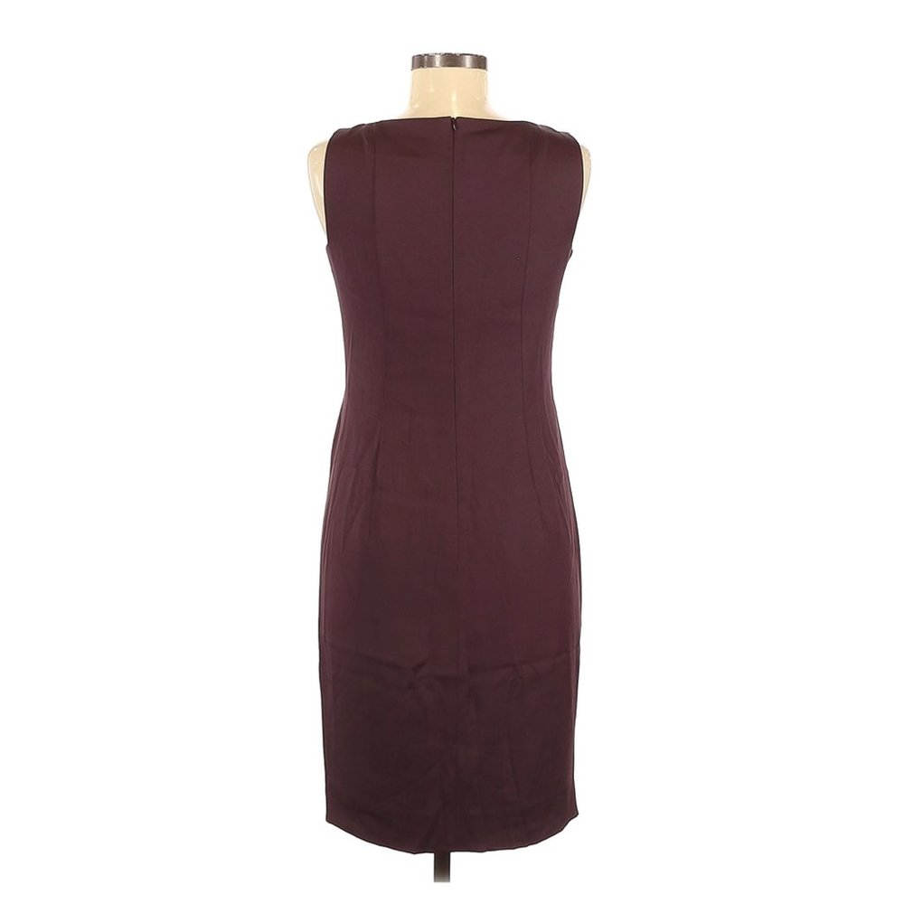AKRIS Purple Silk Crepe Sleeveless Shift Dress 6 - Picture 5 of 8